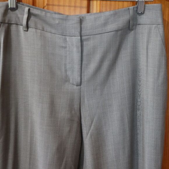 Talbots Gray Pine Stripe Women's Trousers 12 Petite - Picture 7 of 12
